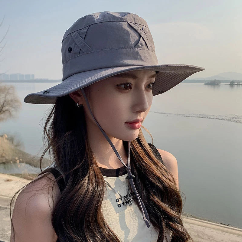 Wide Brim Unisex Bucket Sun Hat – Fishing, Hiking & Outdoor