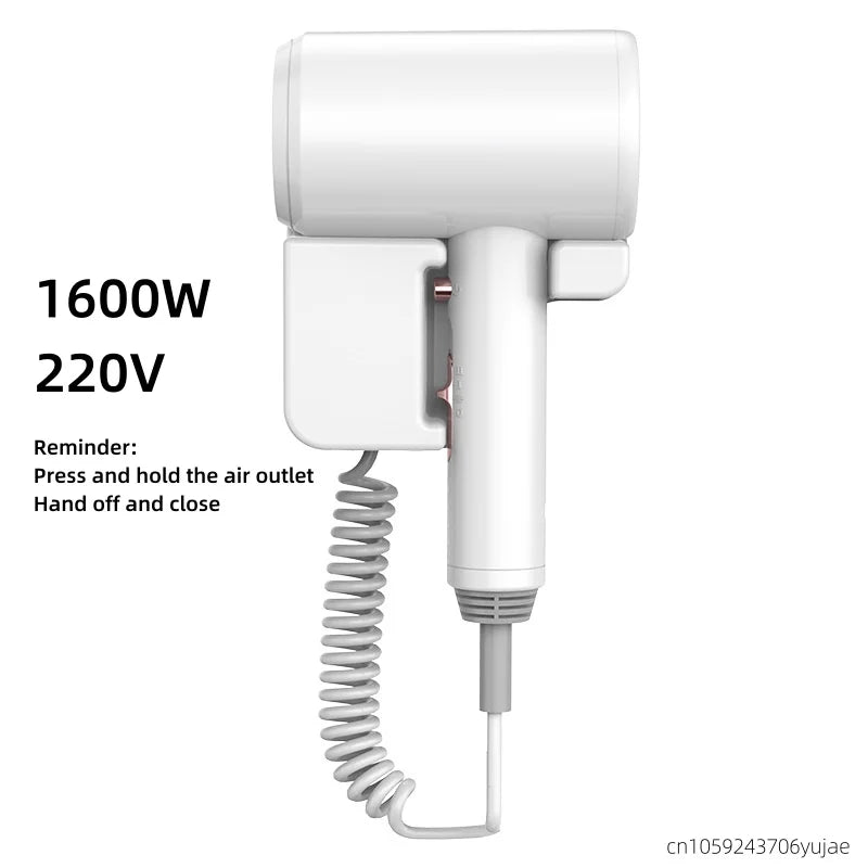 New Hotel/Hotel Special Hair Dryer High-Power Quick-Drying Modeling Wall-Mounted Perforation Free Hair Dryer US/EU/AU Peaceful Pleasures Health and Wellness C-220V US