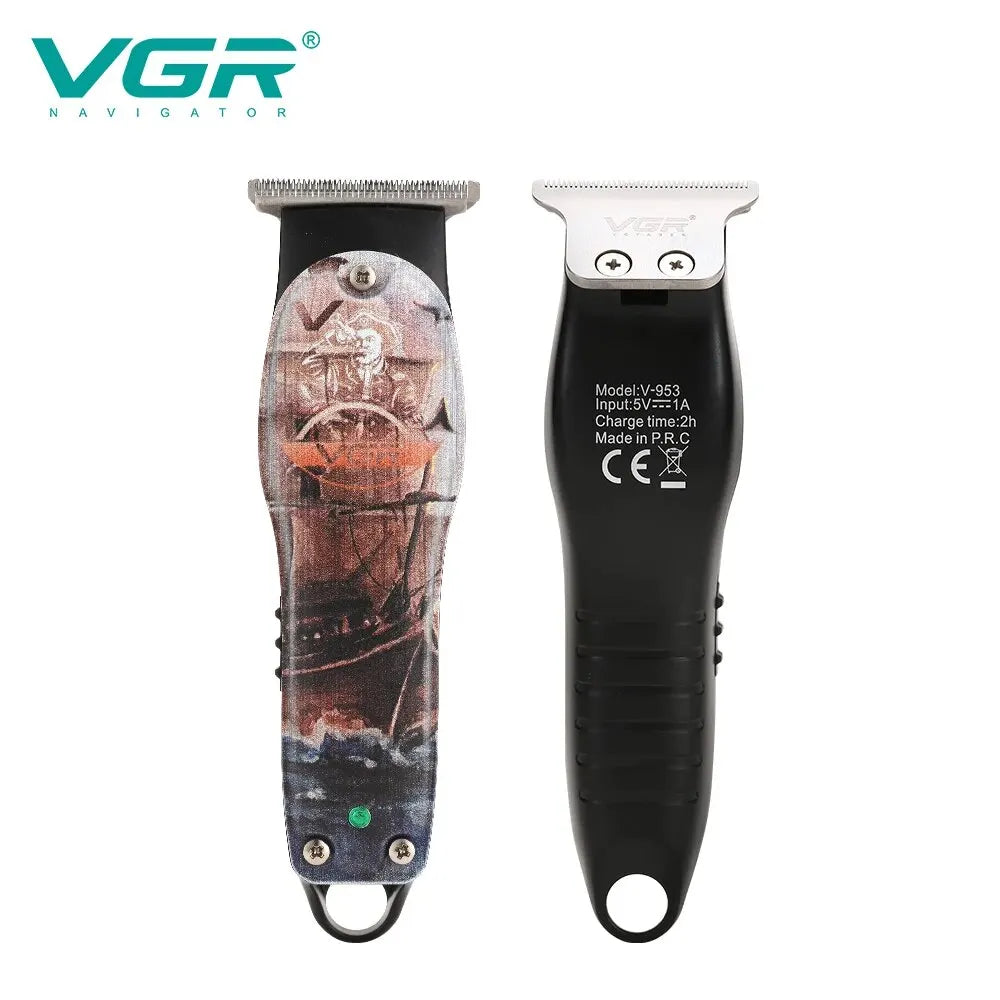 VGR Cross-border New Graffiti Shaver Electric Clipper Professional Electric Hair Clipper Engraving Oil Head Electric Fader V-953 Peaceful Pleasures Health and Wellness