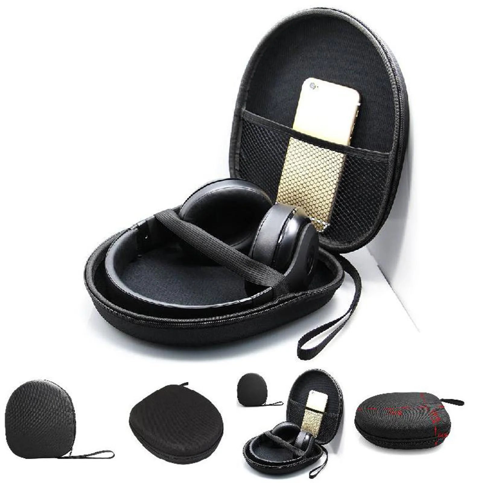Shockproof Headphone Storage Bag Headset Pouch Headphone Container Travel Supplies for Outdoor Activity Headphone Carrying Peaceful Pleasures Health and Wellness