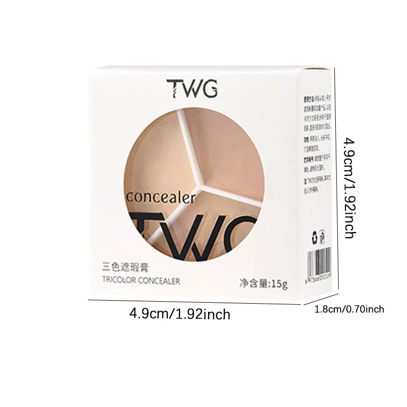 3-Color Concealer Palette – Waterproof Matte Full Coverage