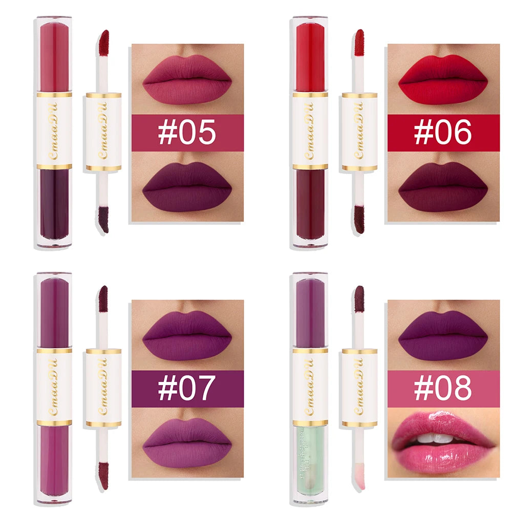 Dual-Head Lip Gloss Stick, Long-Lasting & Easy-To-Apply, Multiple Colors Available, Perfect for Various Makeup Looks Peaceful Pleasures Health and Wellness