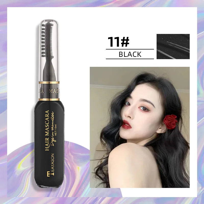 Disposable Hair Colour Dye Temporary Hair Dye Mascara Dual Purpose Washable Hair Coloring Cream DIY Dying Hairstyle Supplies Peaceful Pleasures Health and Wellness 11