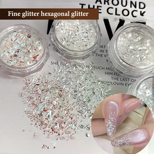 1 Box Mini Sparkling Nail Glitter Sparkling Nail Decoration Nail Salon Design Accessories DIY Nail Art Design Peaceful Pleasures Health and Wellness