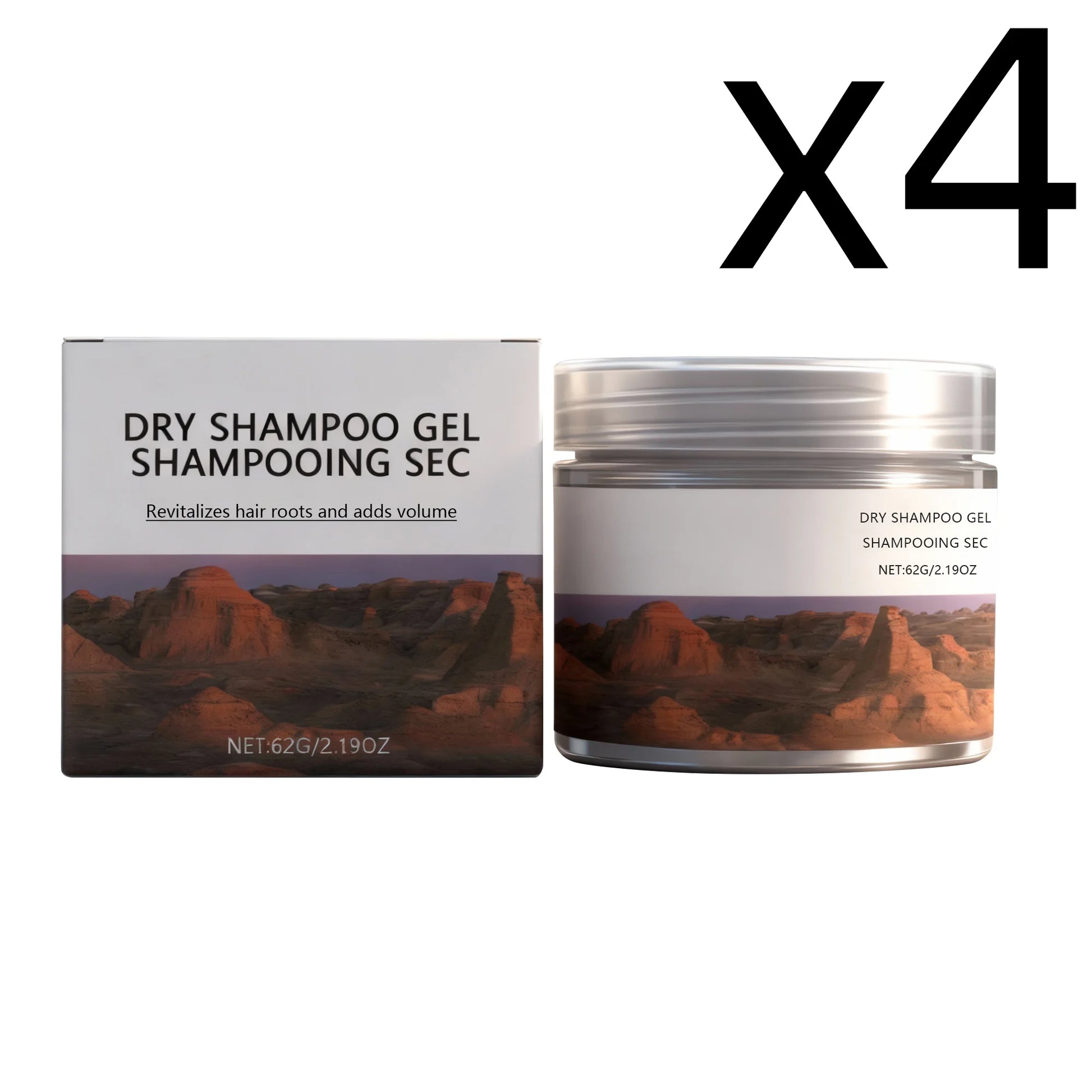 Coconut Oil Dry Shampoo Gel Add Hair Volume Natural Plump Fluffy Keep Hair Refreshing Convenient Use Non Greasy Hair Wash Gels Peaceful Pleasures Health and Wellness 62g Boxed X 4PCS
