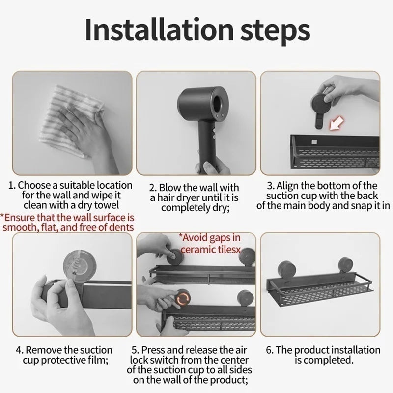 Aluminum Suction Cup Hooks No Drill – 8pk Kitchen Bathroom