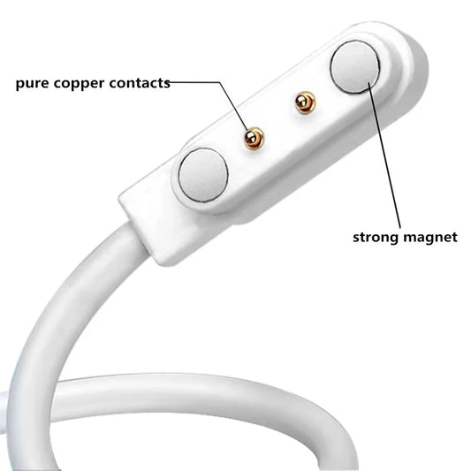 2/4Pin Magnetic Charging Cable 2.84/4.0/7.62mm Spacing Charging Cable For Smart Watch Wristwatch Juicer USB Power Charger Peaceful Pleasures Health and Wellness
