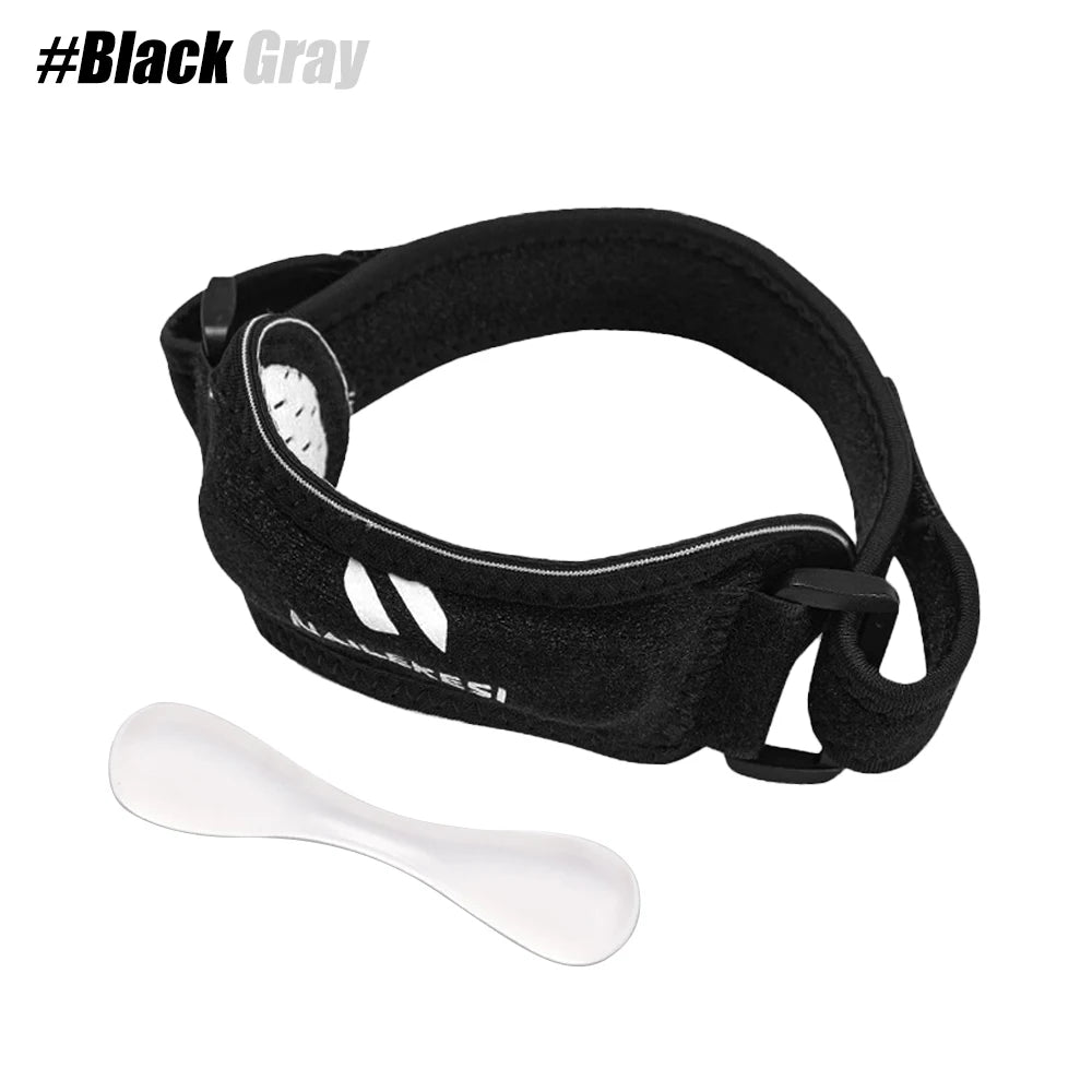1PCS Patella Knee Brace Adjustable Patellar Tendon Support Strap,Knee Stabilizer for Running,Hiking, Basketball,Sports Women Men Peaceful Pleasures Health and Wellness BlackGray-1PCS