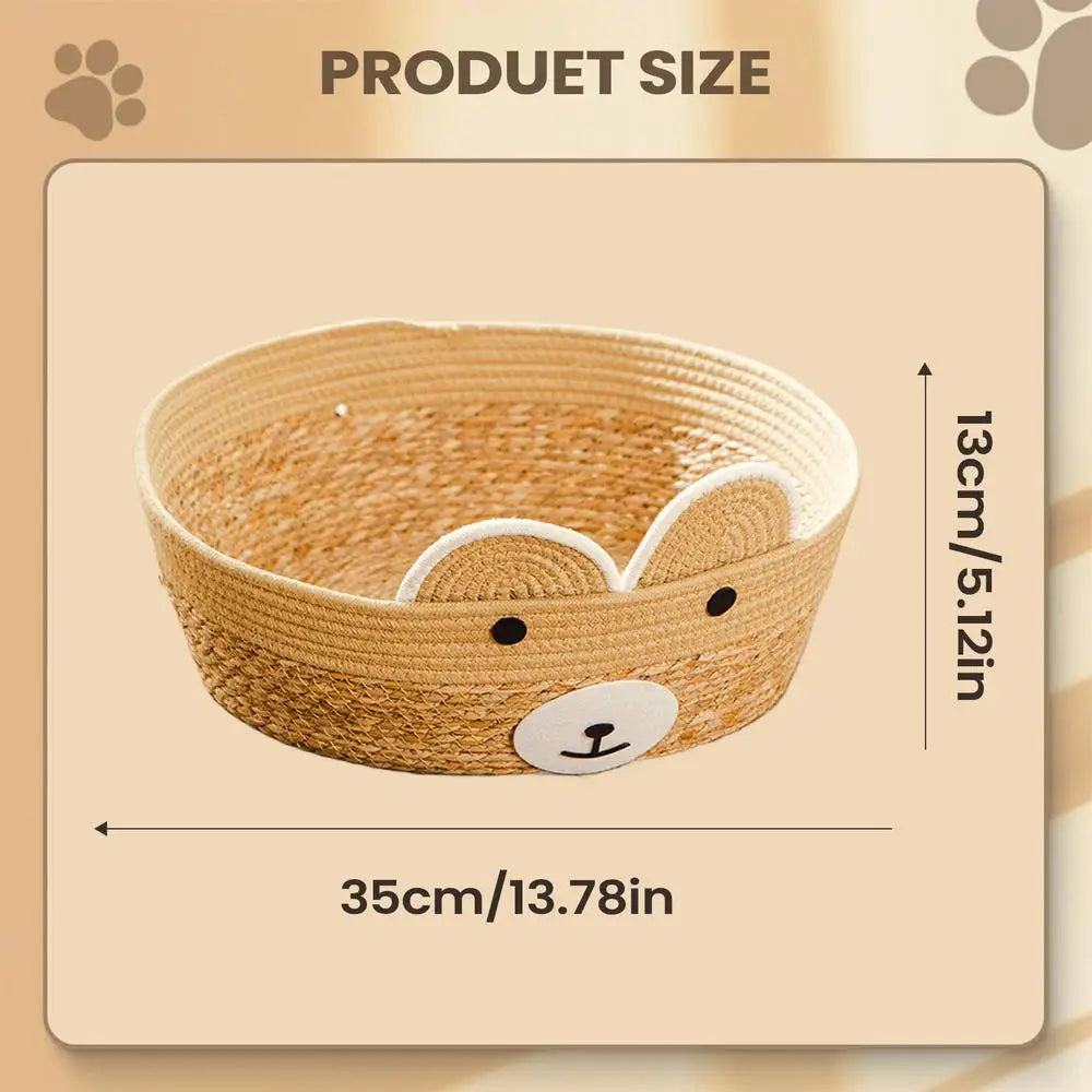 Woven Washable Indoor Cat House – Sleeping Nest for Cats