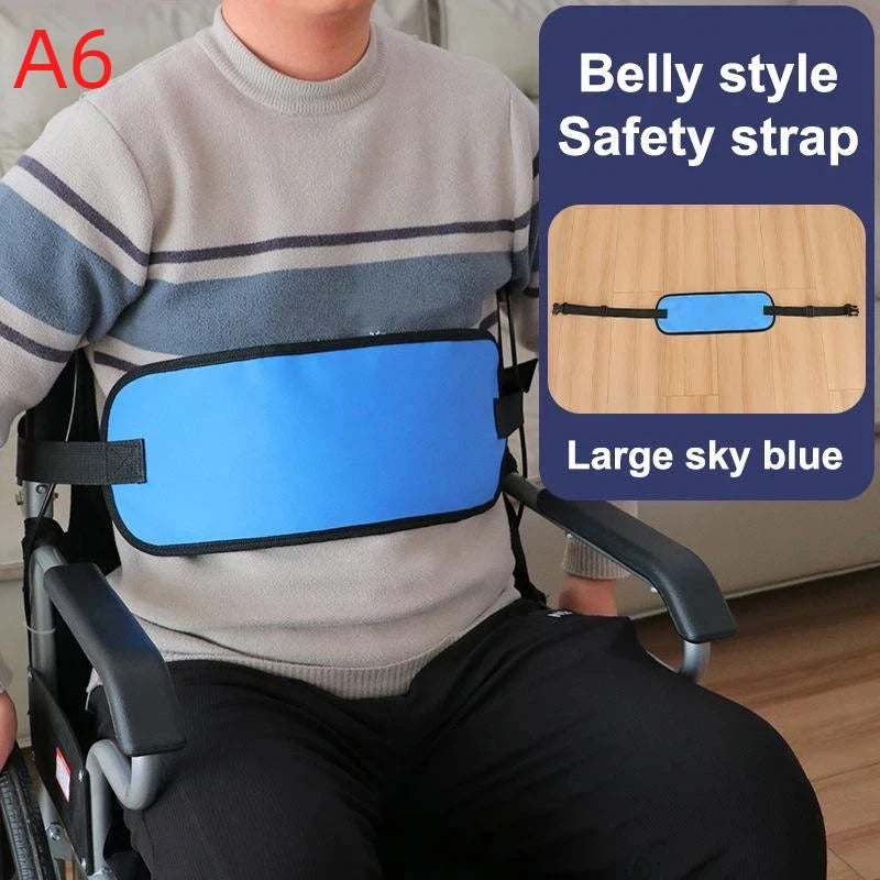 Wheelchair Waist Strap Belt Breathable Elderly Wheelchair Anti-Fall Azimuth Support Fixing Straps Nursing Band For Elderly Peaceful Pleasures Health and Wellness A6