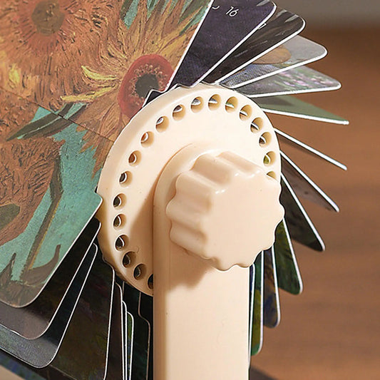 Mini Mechanical Rotating Desk Calendar 2026 | Aesthetic Planner Desk Calendar Peaceful Pleasures Health and Wellness China Mainland