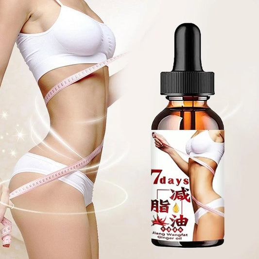 7-Day Weight Loss Oil Ginger Waist Abdominal Massage Essential Oil Tightens and Shapes to Make Your Body Look Healthier Peaceful Pleasures Health and Wellness 15ML