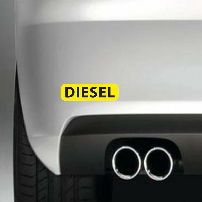 4pcs 6cm x 1.7cm Sticker Set Diesel Sign Warning Warning Car Sticker Peaceful Pleasures Health and Wellness