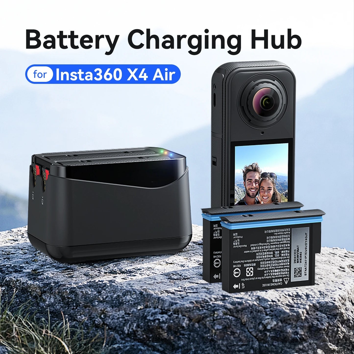 Insta360 X4 Air Dual Battery Fast Charger Box – Overload Protection