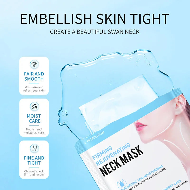 SADOER Hyaluronic Acid Neck Mask – Collagen Firming 10 Pcs