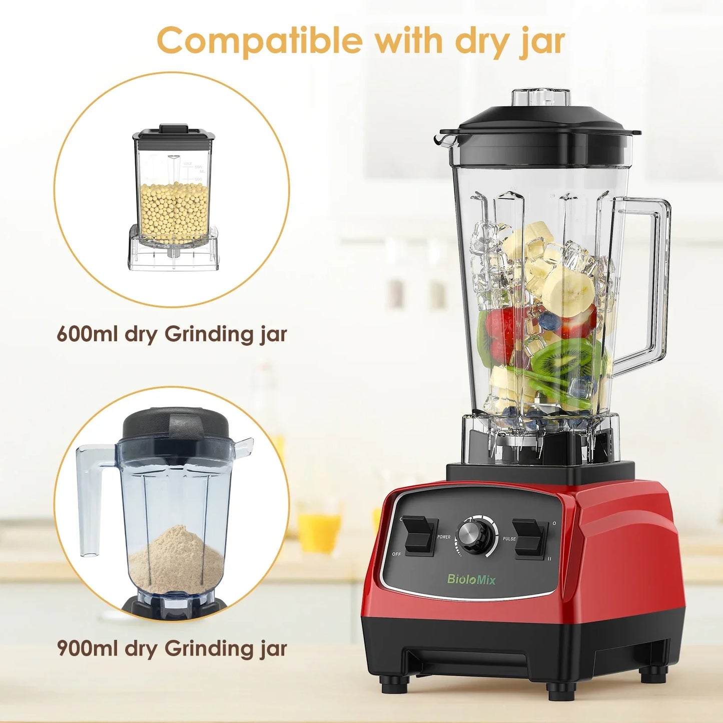 BPA Free 3HP 2200W Heavy Duty Blender | Smoothie Bar Blenders Peaceful Pleasures Health and Wellness