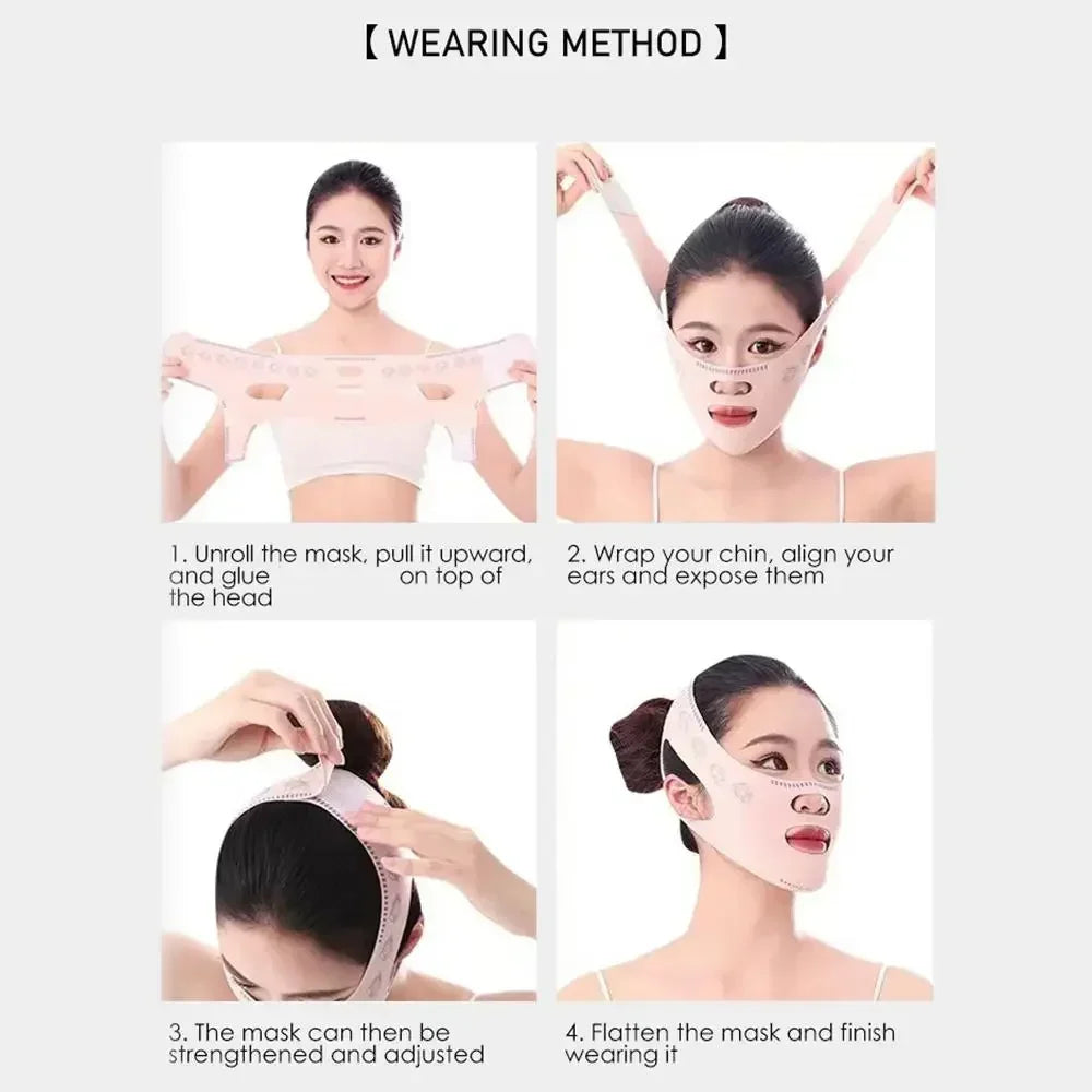 1/2/3pcs Female facial slimming patch V-shaped line shaper, anti wrinkle band on cheeks and chin to improve nasolabial folds Peaceful Pleasures Health and Wellness