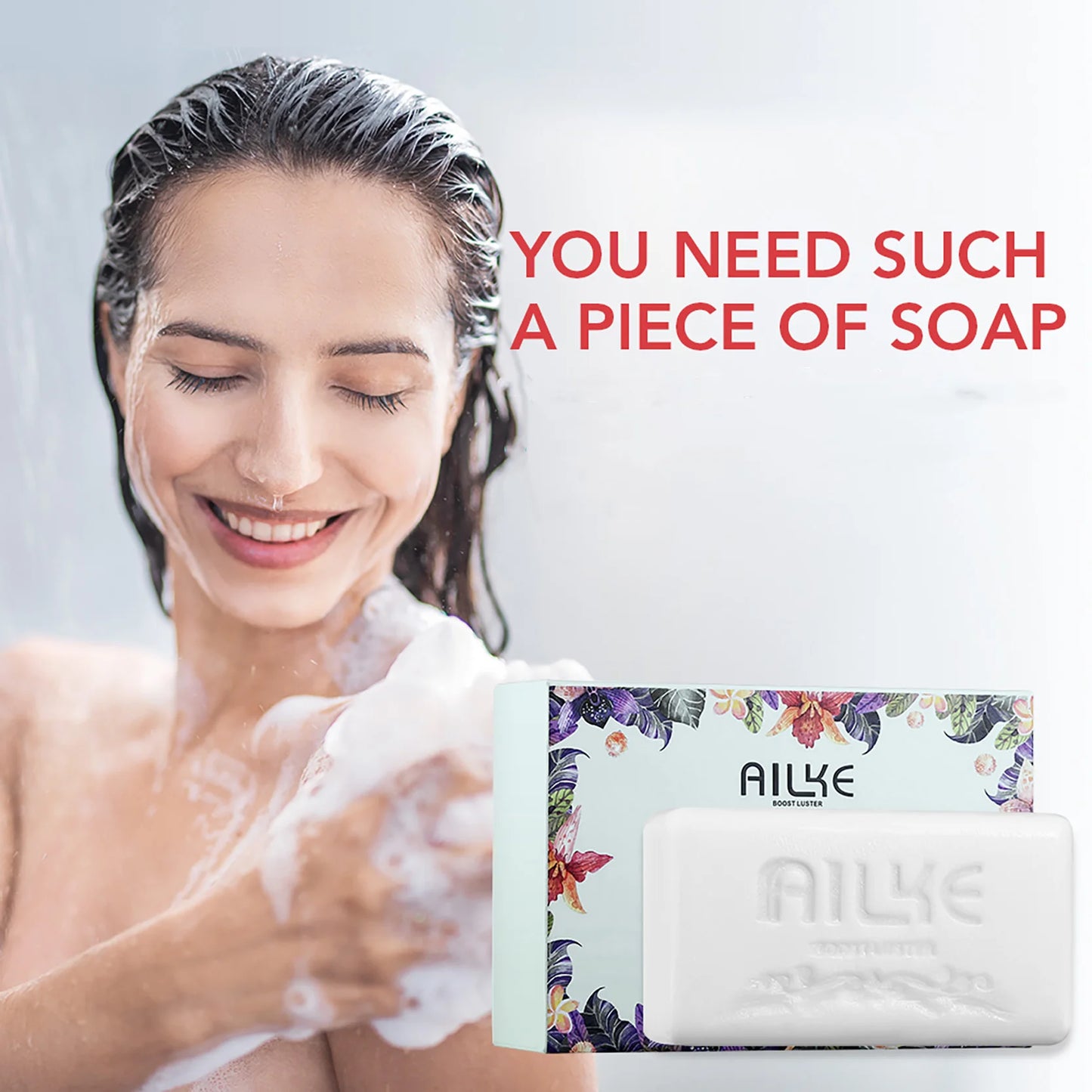 AILKE Brightening Soap Bar – Even Skin Tone & Deep Cleanse 200g