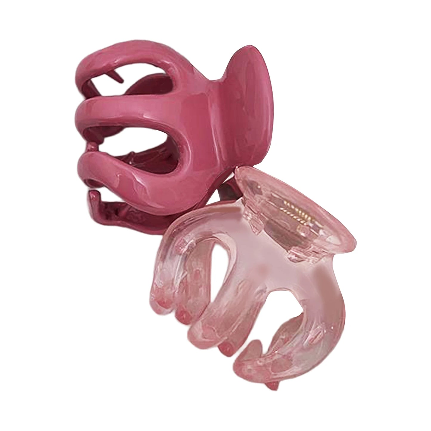 Gentle Pumpkin Claw Hair Jaw Clips Ponytail Holder Glossy Colorful Shark Clip for Women and Girls Daily Use Peaceful Pleasures Health and Wellness 2Pcs