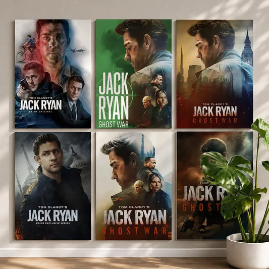 Movie-Tom Clancy's Jack Ryan: Ghost War Poster HD Self Adhesive Waterproof Wall Art Ideal for Home Office Dorm Bedroom GreatGift Peaceful Pleasures Health and Wellness