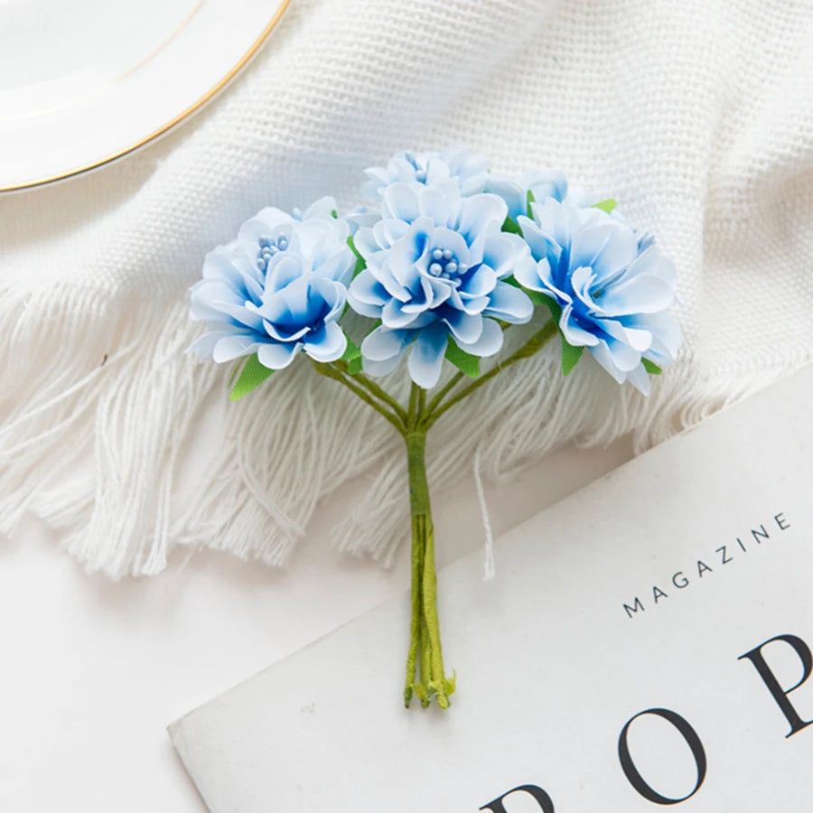Artificial Silk Carnation Mini Bouquet 2/4pcs | Wedding Decor