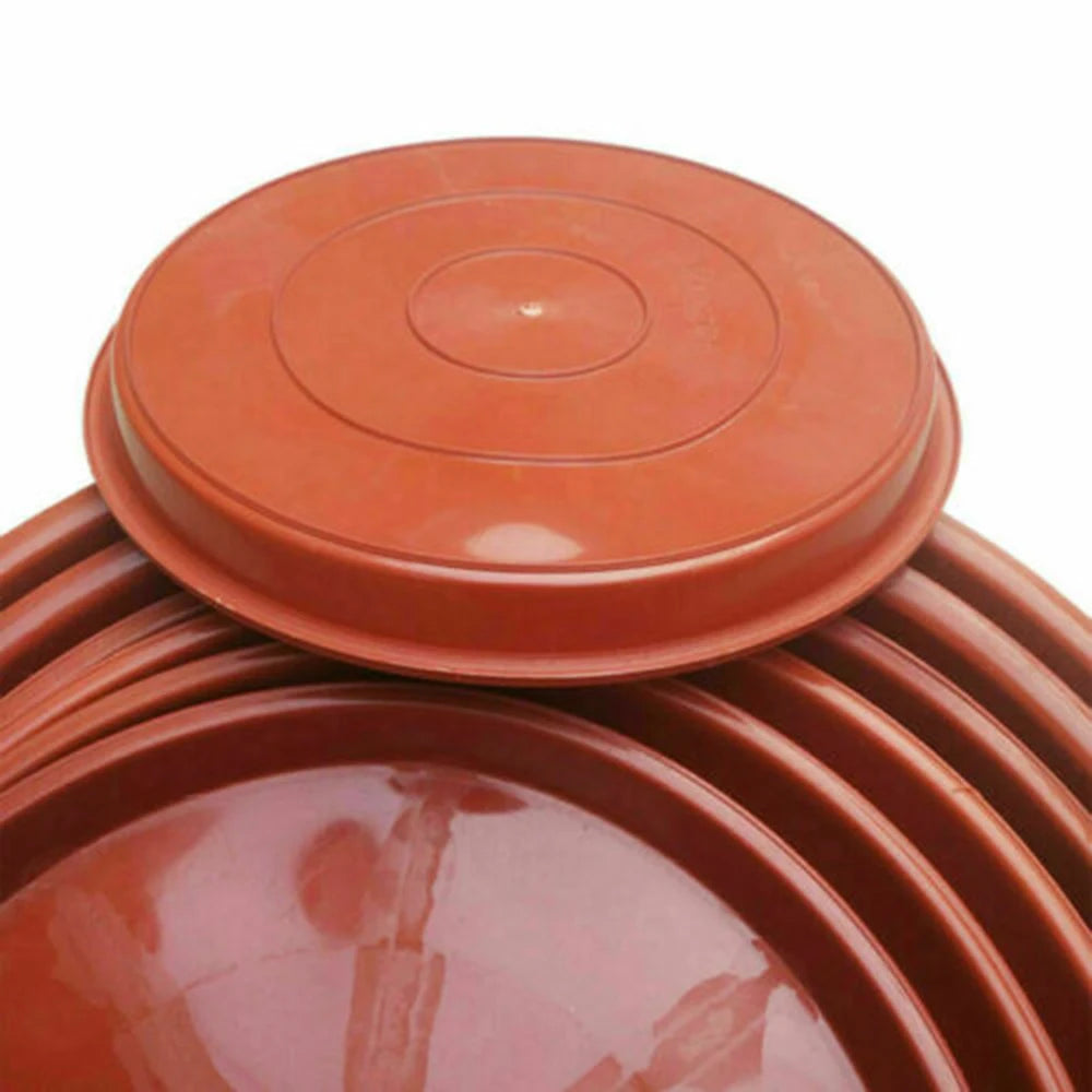 10-Pack Round Plastic Plant Saucer Drip Trays | Pot Water Base