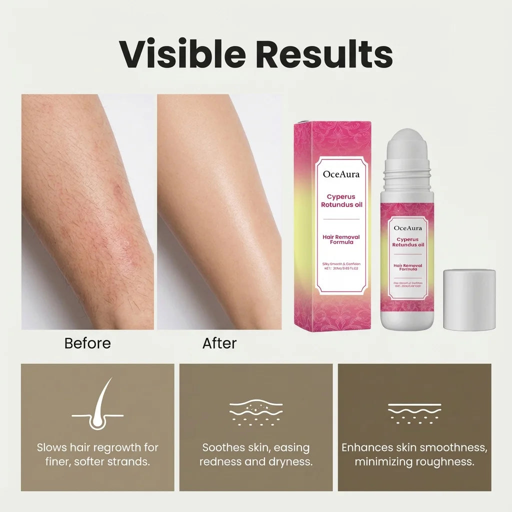 OceAura Cyperus Rotundus Hair Removal Oil | Anti Regrowth