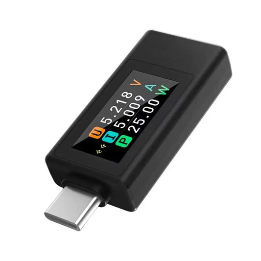 A36T-Multi-Function USB Type-C Tester KWS-1902L 4-30V Maximum 12A Power Off Storage Voltage Ammeter Power Meter Peaceful Pleasures Health and Wellness Black