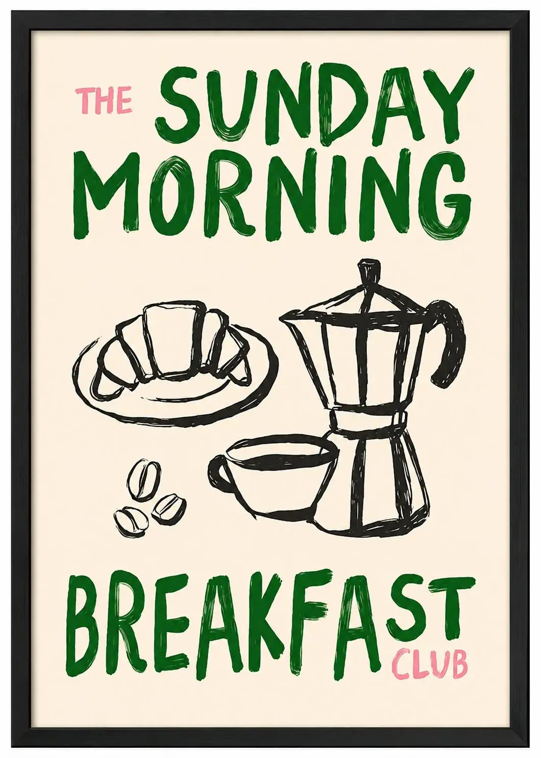 1pc CoffeeClub VintageCoffee ArtPrint WalDecor WithBarista &EspressoMachineDesign Perfect ForKitchen Office,Living Bed Bathroom, Peaceful Pleasures Health and Wellness