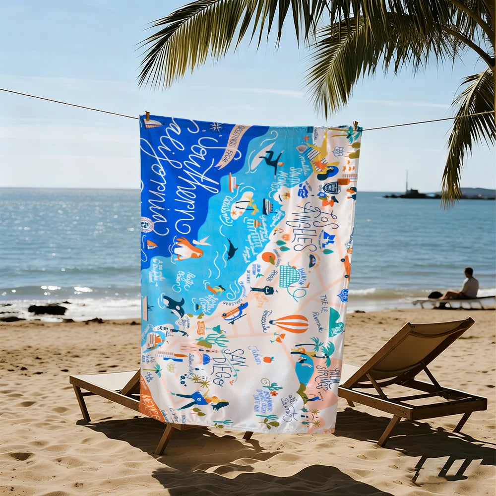 Quick-Dry Beach Towel | Soft Pool Towel for Travel & Gym Quick-Dry Beach Towel Peaceful Pleasures Health and Wellness