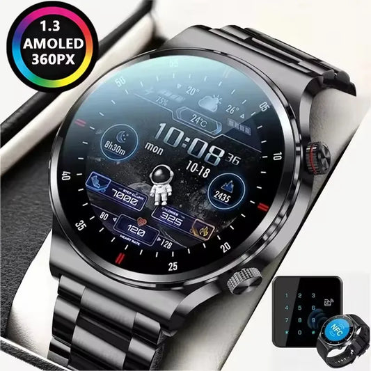 GPS ECG+PPG Bluetooth Call Smart Watch Men 2025 Sports Bracelet NFC Waterproof Custom Watch Face Men SmartWatch For IOS Android Peaceful Pleasures Health and Wellness