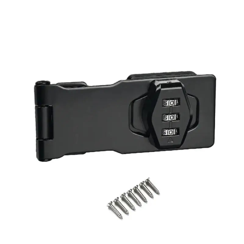 3-Digit Combination Password Lock Security Door Bolt Cabinet Password Lock Drawer Lock Anti-theft Household Cabinet Hardware Peaceful Pleasures Health and Wellness 3inch F