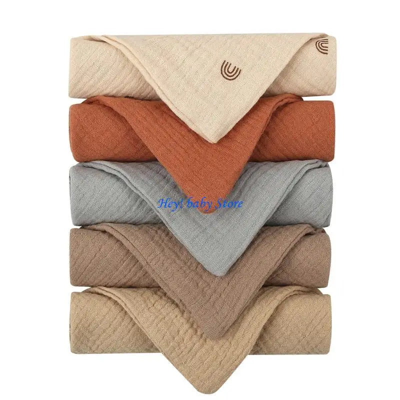Baby Cotton Burp Bibs Washable Towel Set – 5 Pcs | Soft