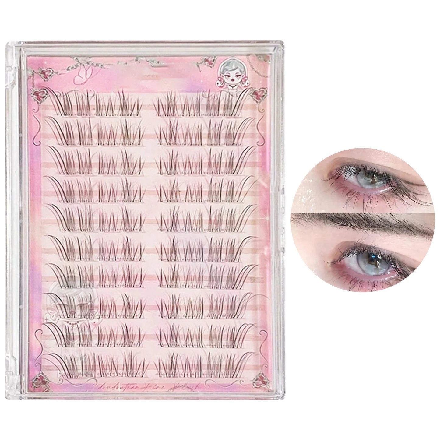 10 Rows Individual Lashes Clusters Segmented Natural Lash Extension Fox-style Flying False Eyelashes Makeup Tool Peaceful Pleasures Health and Wellness style 1