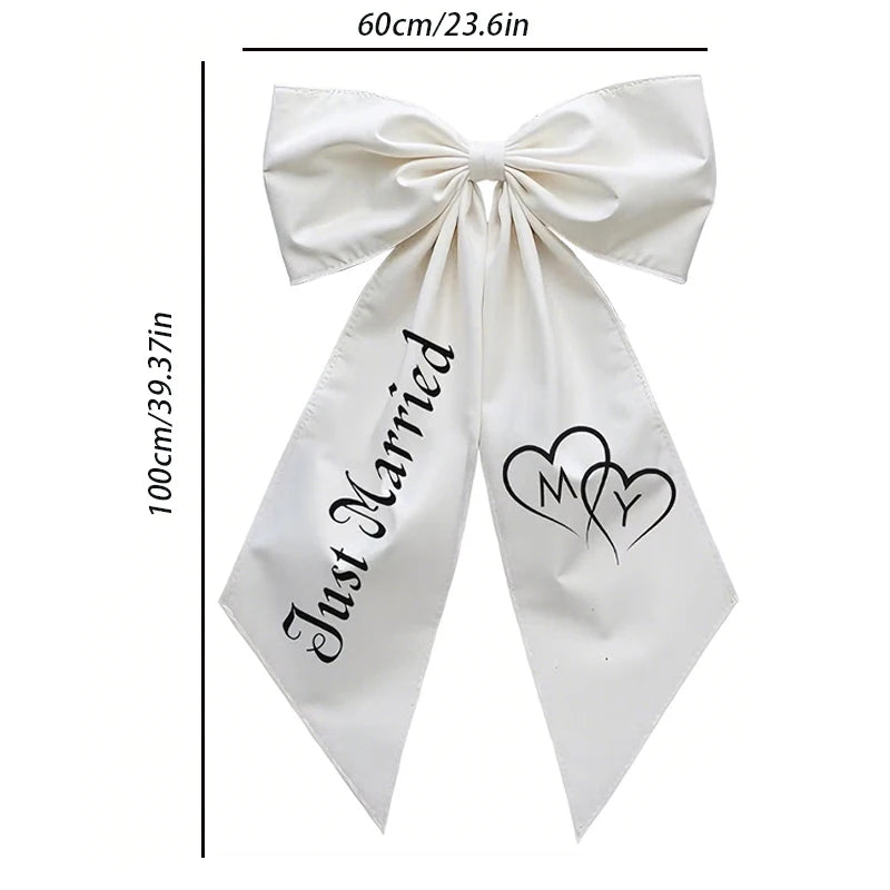 Personalised Just Married Big Car Bow | Wedding Bridal Decoration