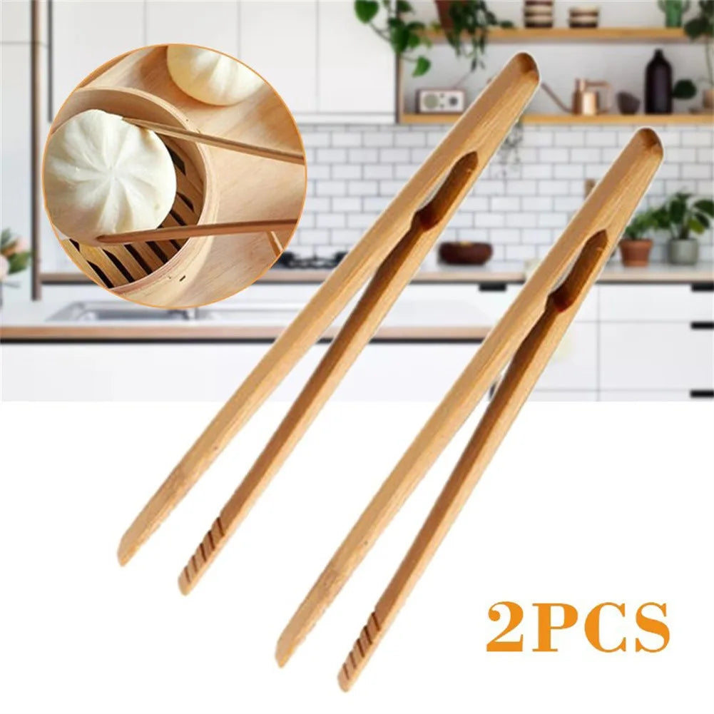 Wooden Tea Clips Food Toast Salad Tongs Toaster Sugar Ice Tong