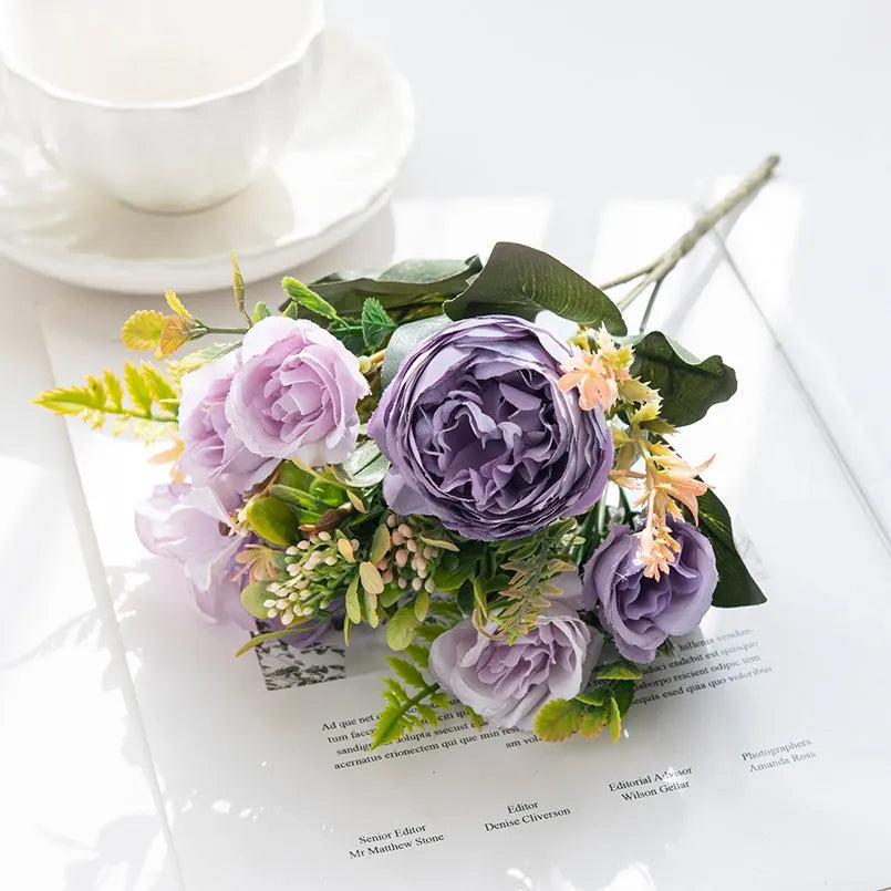 Silk Artificial Peony & Hydrangea Flowers | Wedding Home Décor