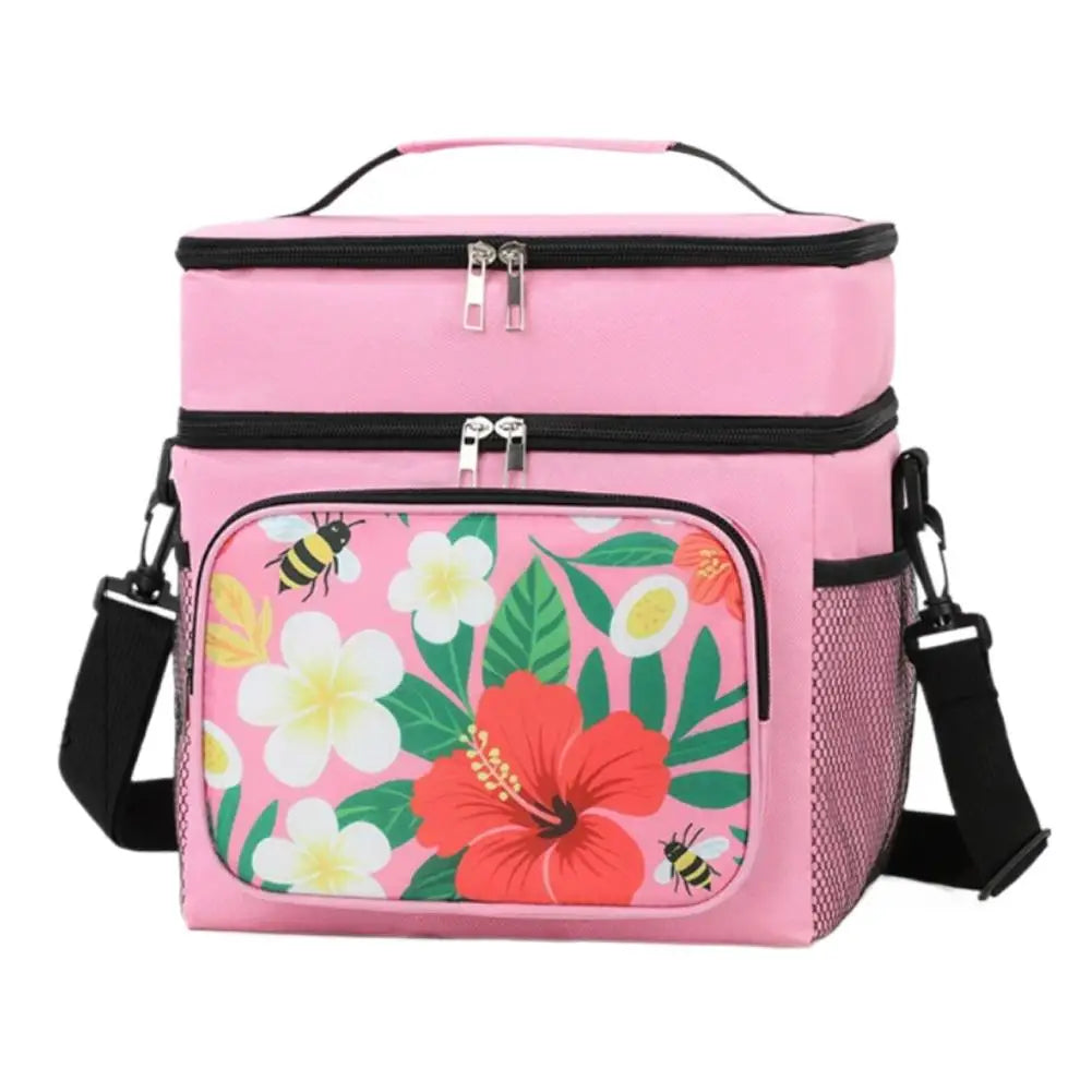 Large Insulated Cooler Tote Bag | Double-Layer Picnic Bag