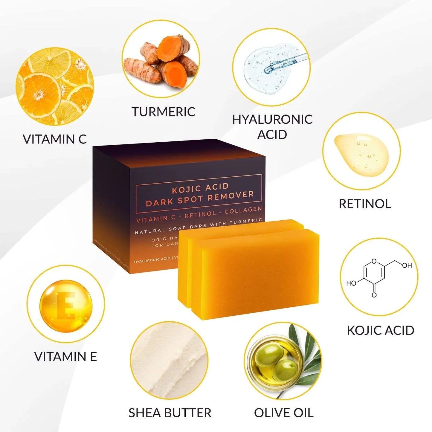 Kojic Acid Brightening Soap – Dark Spot & Deep Cleanse Bar