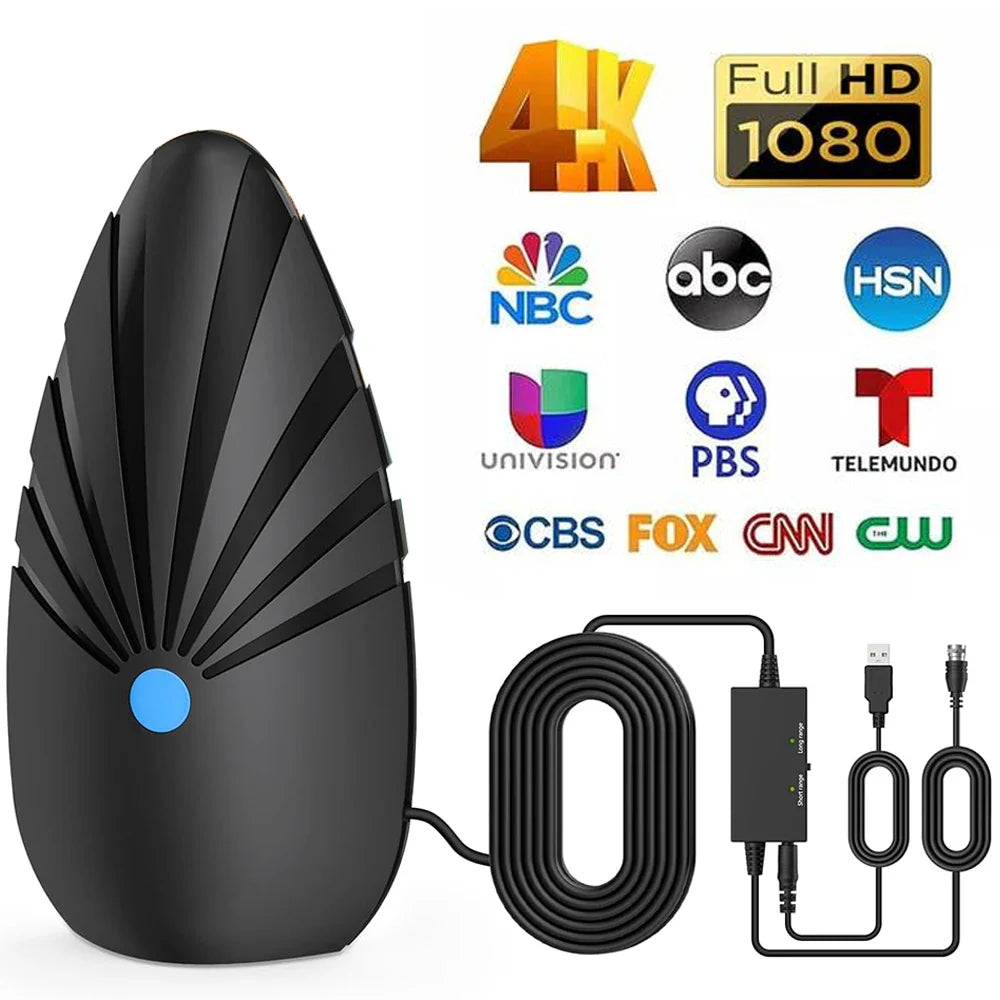 VIBAO Digital TV Antenna 4K 1080p HD | 360° 35ft Cable