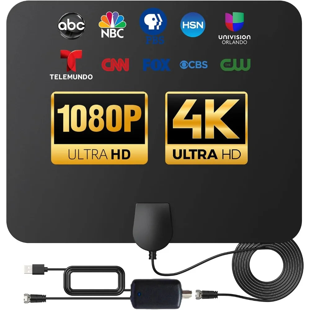 2025 HD Digital TV Antenna 4K 1080P Indoor Outdoor Long Range