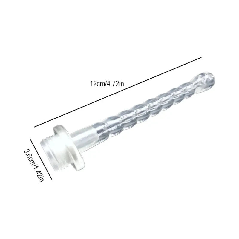 Silicone women's vaginal and anal shower head for home use men's and women's private shower head recommended for one-time use Peaceful Pleasures Health and Wellness