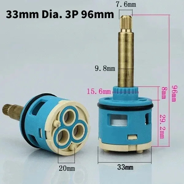 Ceramic Faucet Cartridge Replacement 26–37mm Water Mixer Valve