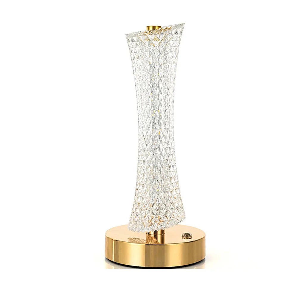 Dimmable Crystal Mushroom Table Lamp | 3-Color Touch LED Night Light