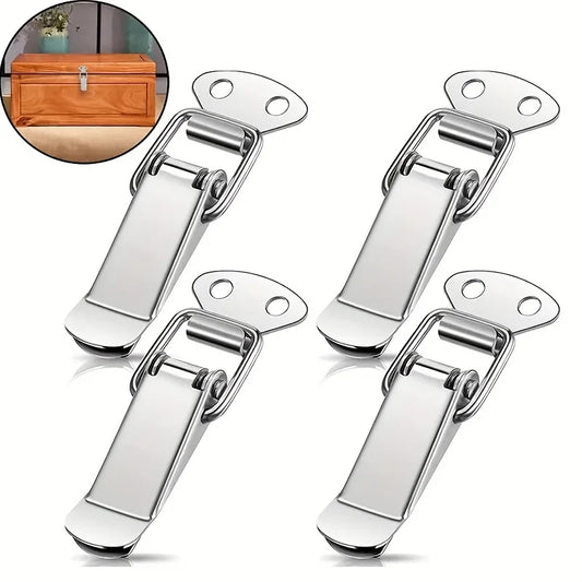 4-Piece Durable Spring Rod Latch Clip Stylish Modern Toggle Catch Peaceful Pleasures Health and Wellness