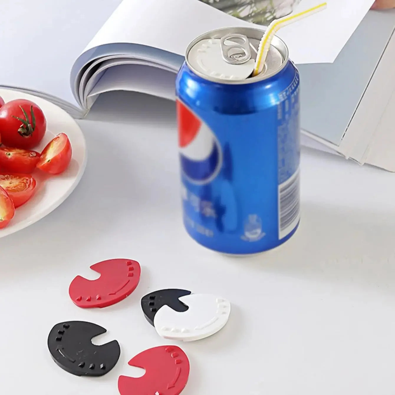 5-Pack Plastic Can Lid Sealer Caps – Leak-Proof Fresh-Keeping Covers for Soda, Beer & Beverage Cans