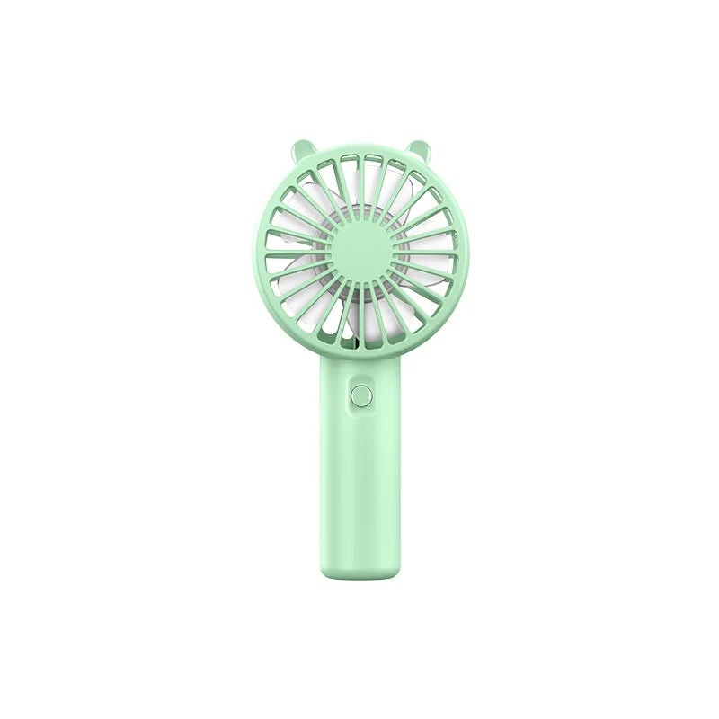 Portable Handheld Fan Small Cooling Fan USB Rechargeable Eyelash Eyelash Mute Cooler Handheld Fan Mini USB Rechargeable Desk Peaceful Pleasures Health and Wellness green