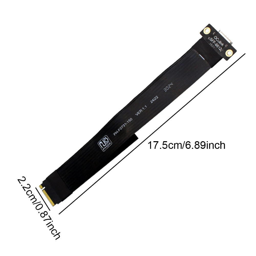 M.2 NVMe PCIE 4.0 To Oculink SFF-8611 SFF-8612 Female Adapter Cable Laptop External Graphics Card Extension Cable Peaceful Pleasures Health and Wellness