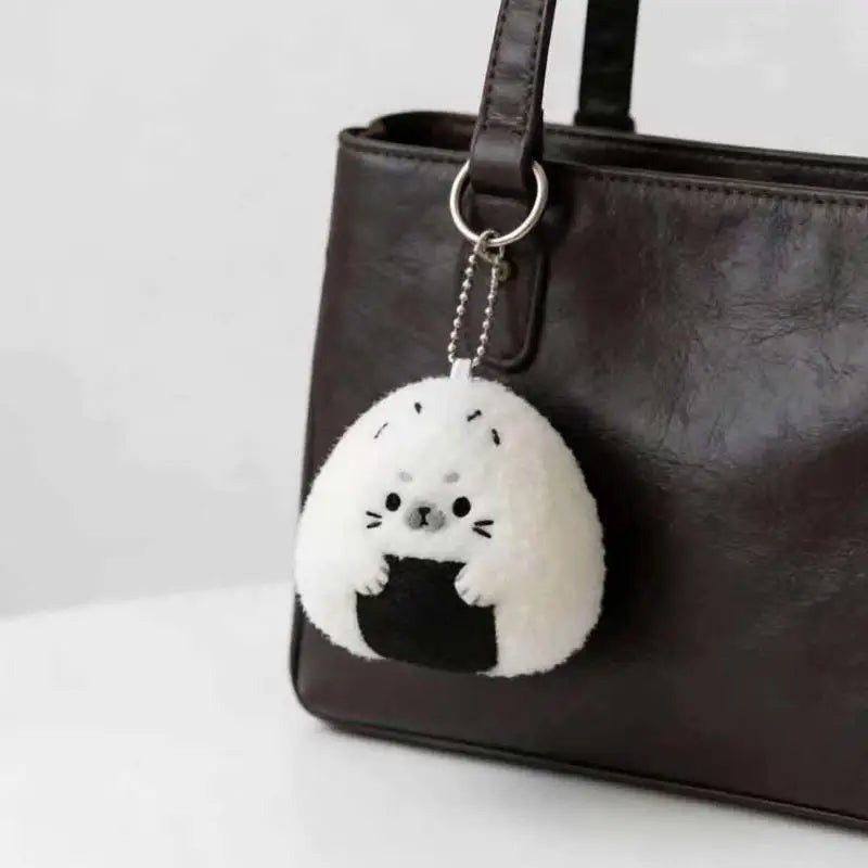 Kawaii Sushi Seal Plush Keychain – Cute Anime Bag Charm Gift