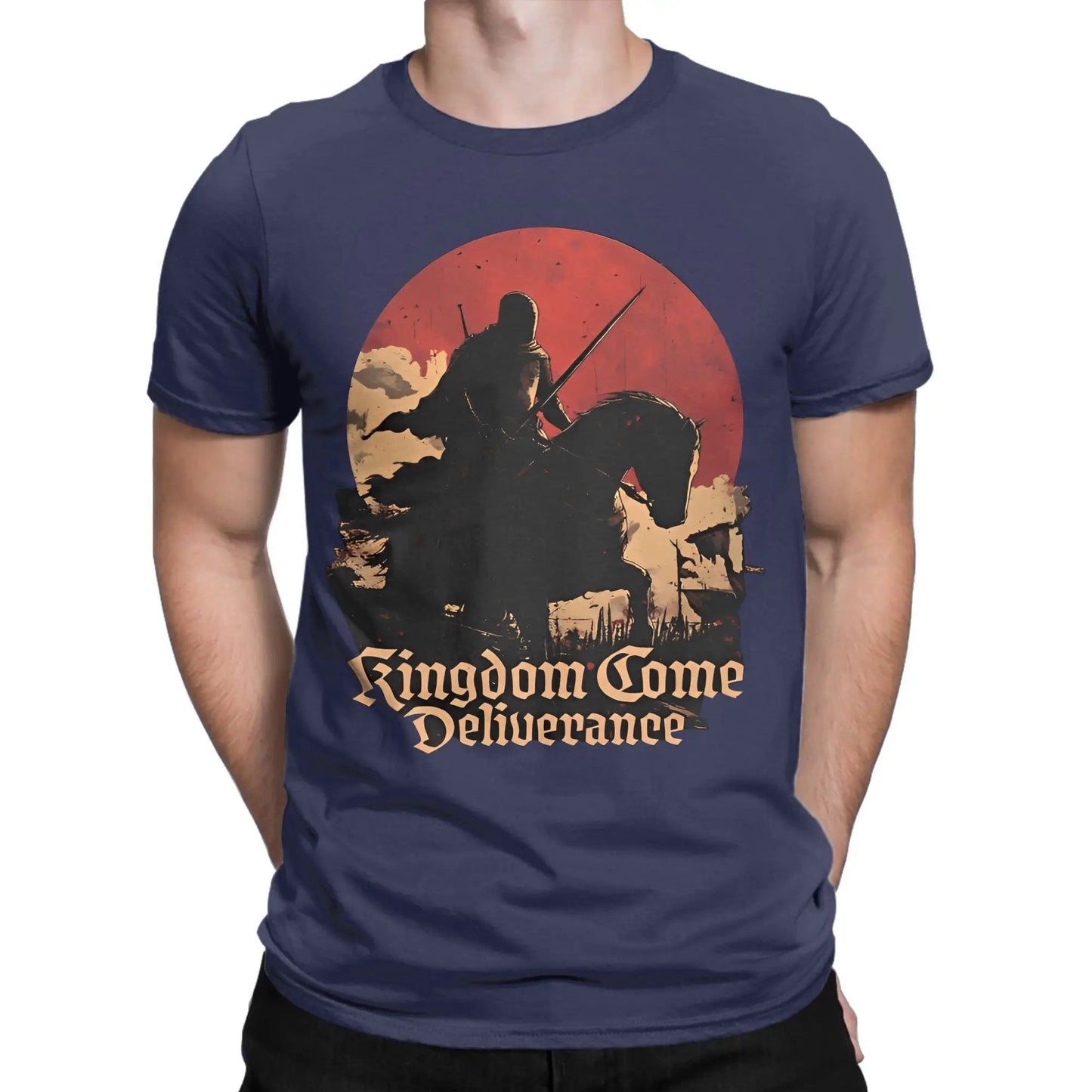 Kingdoms T Shirts for Men Pure Cotton Funny T-Shirts Round Collar Come Deliverances Tee Shirt Short Sleeve Clothing Classic Peaceful Pleasures Health and Wellness
